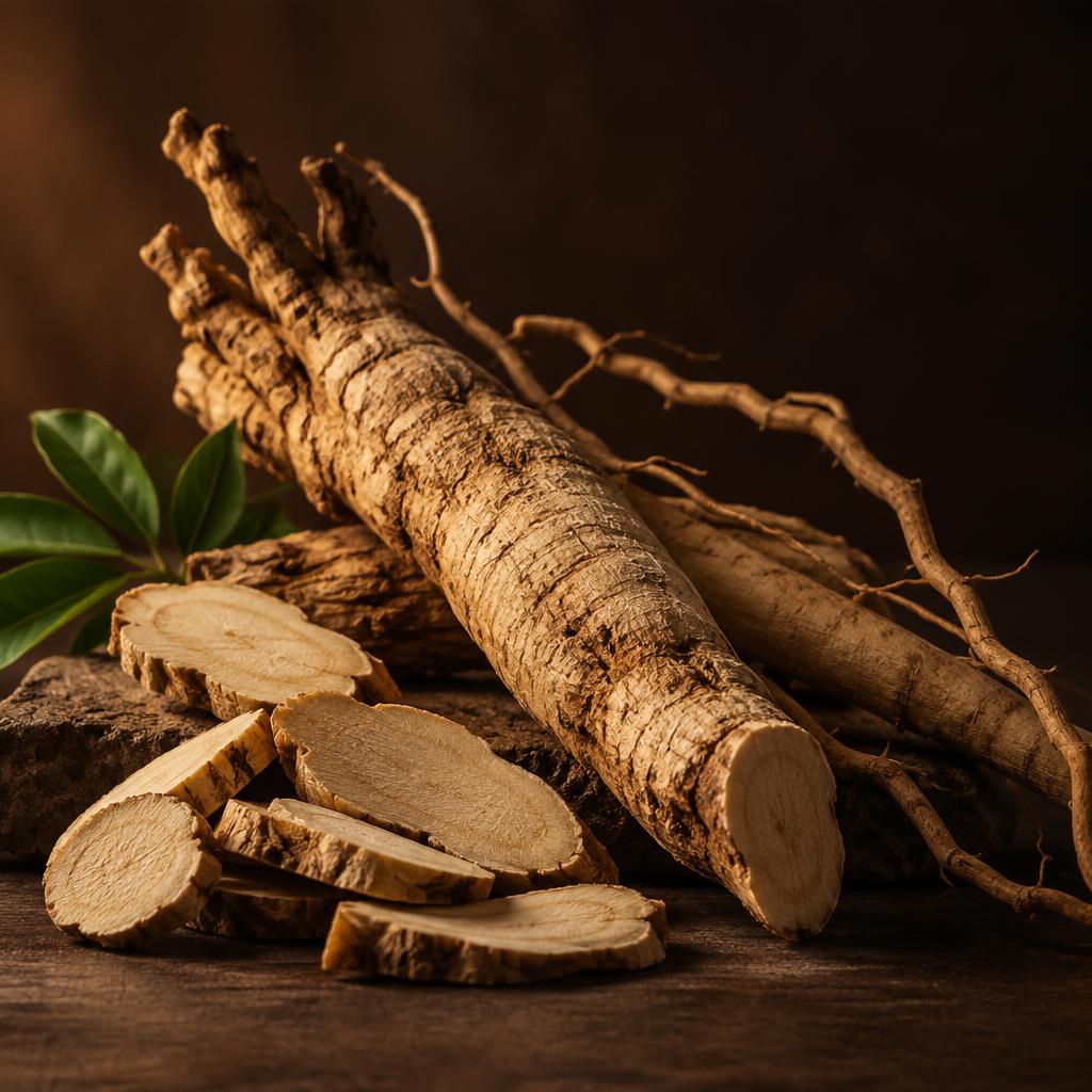 Tongkat ali roots and sliced root pieces